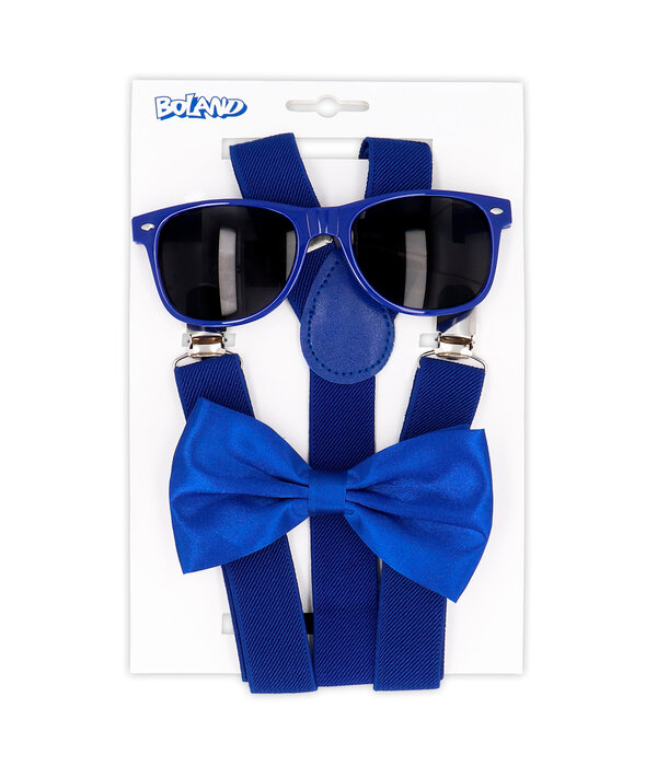 Party Accessoireset Stijlvol Blauw 3-Delig
