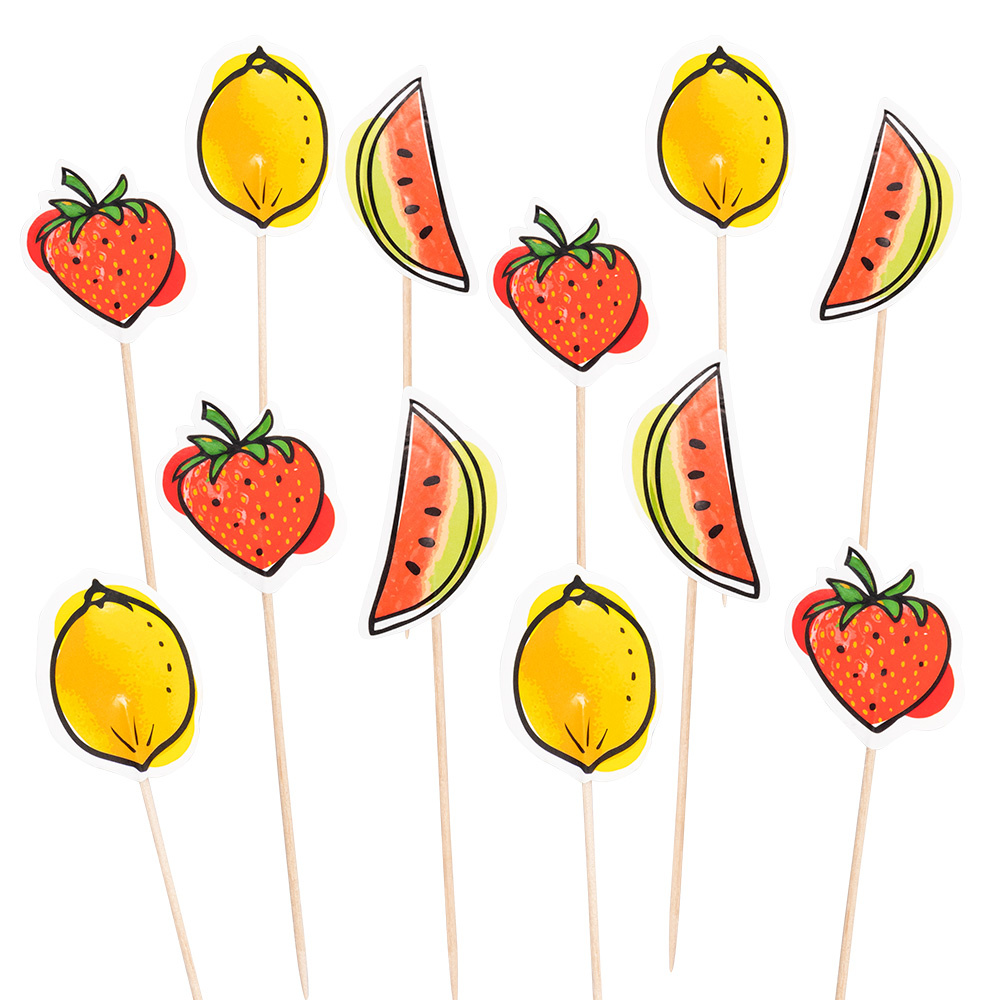 Cocktailprikkers Fruit (12st) afbeelding