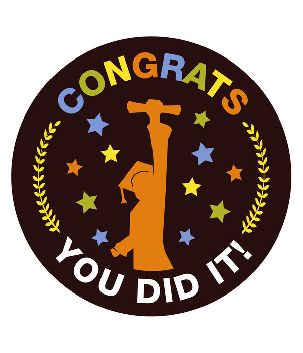 Raamdecoratie Congrats Geslaagd (50cm)