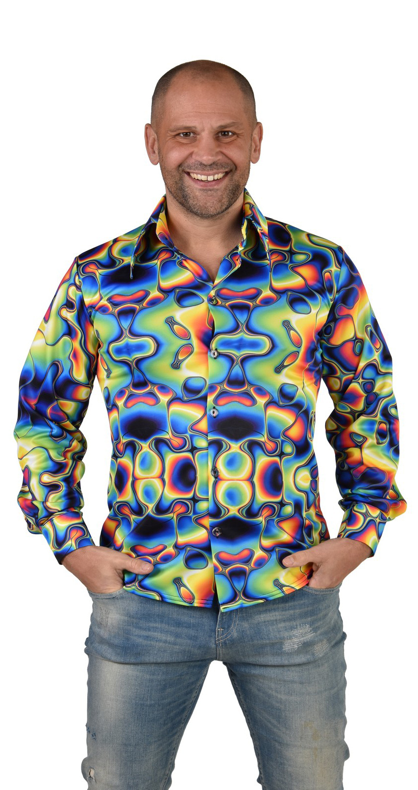 Party Blouse Groovy Colours Heren afbeelding