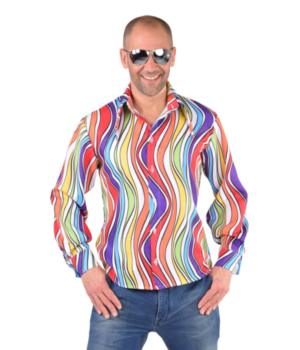 Hippie blouse rainbow waves