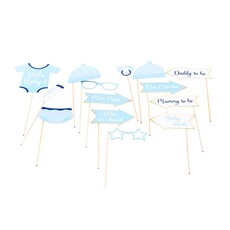 Photo Booth Accessoires Baby Jongen Frans/Engels (12st)