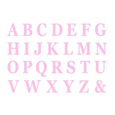 Roze Letters Zelfklevend Stickervel (48st)