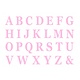 Roze Letters Zelfklevend Stickervel (48st)