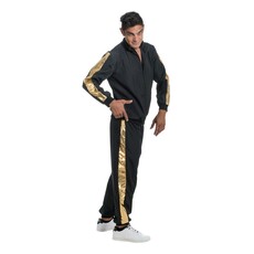 Rapper Outfit Zwart/Goud Volwassenen 2-Delig
