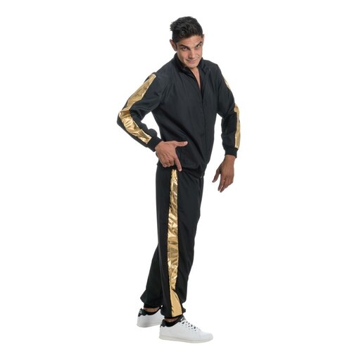 Rapper Outfit Zwart/Goud Volwassenen 2-Delig