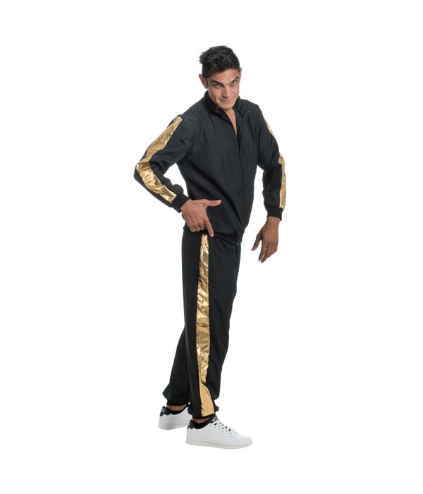 Rapper Outfit Zwart/Goud Volwassenen 2-Delig