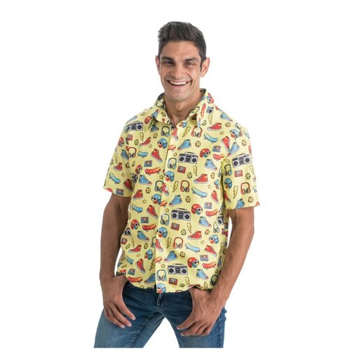 Gele 90's Blouse met Icoontjes