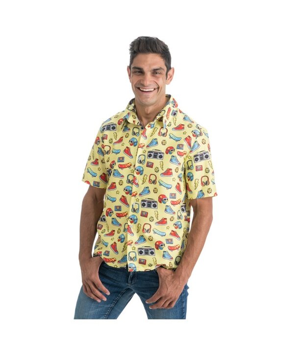 Gele 90's Blouse met Icoontjes