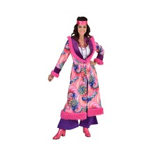Hippie Mantel Roze/Paars Flower Chantal