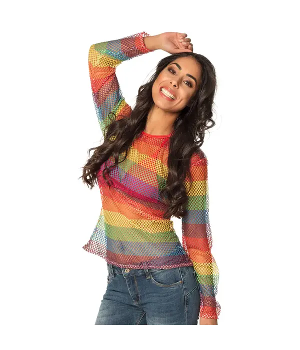Visnet Shirt Regenboog Unisex