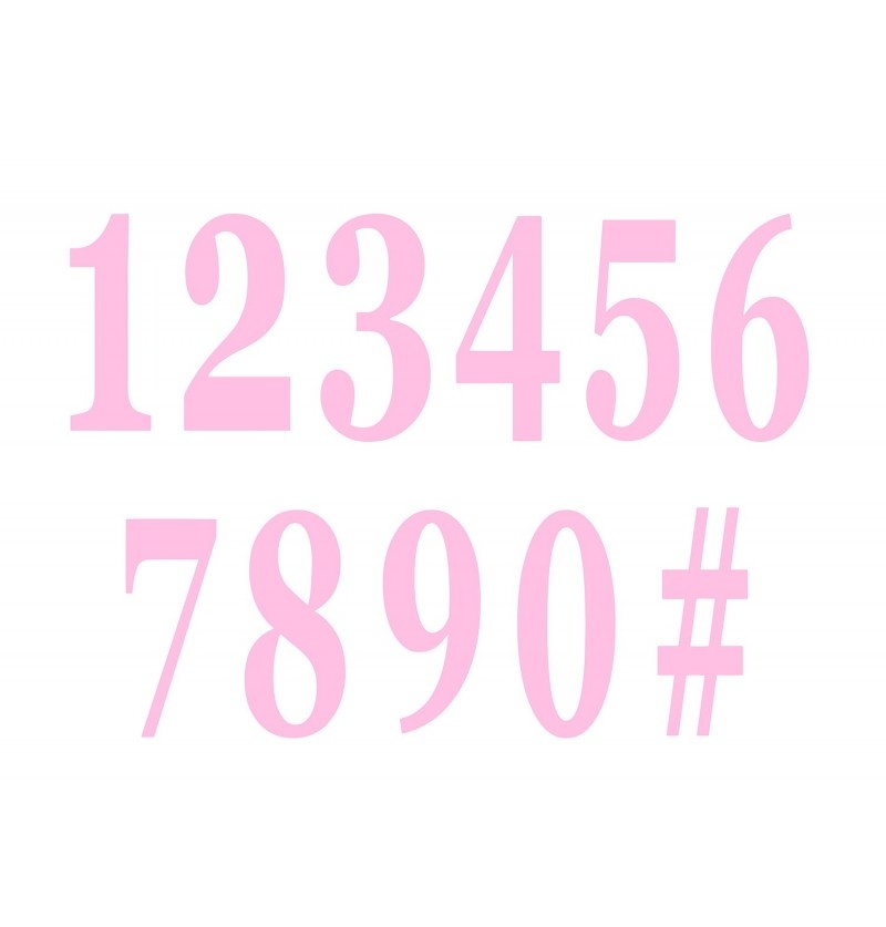 Roze Cijfers Zelfklevende Stickers (12st)