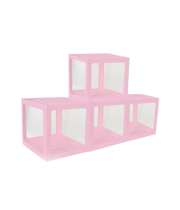 Ballondecoratie Blokken Roze (4st)