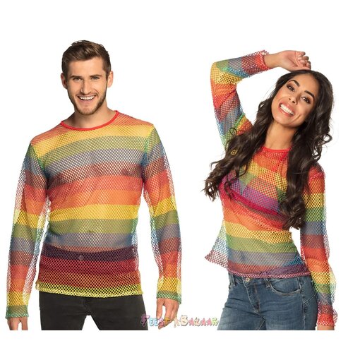 Visnet Shirt Regenboog Unisex