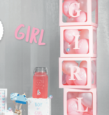 Ballondecoratie Blokken Roze (4st)