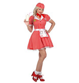 Sexy Serveerster kostuum American Rood/Wit