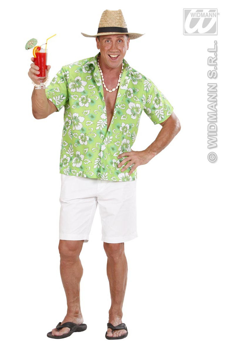 Hawaii shirt groen afbeelding