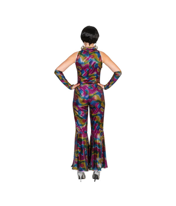Disco Jumpsuit Regenboog Glitter Dames Kelly