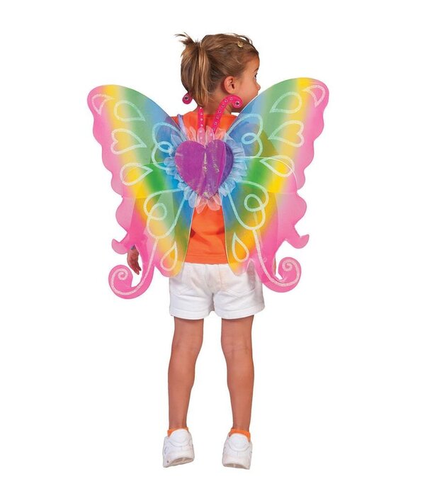 Vlinder Vleugels Regenboog Kind (60x54cm)