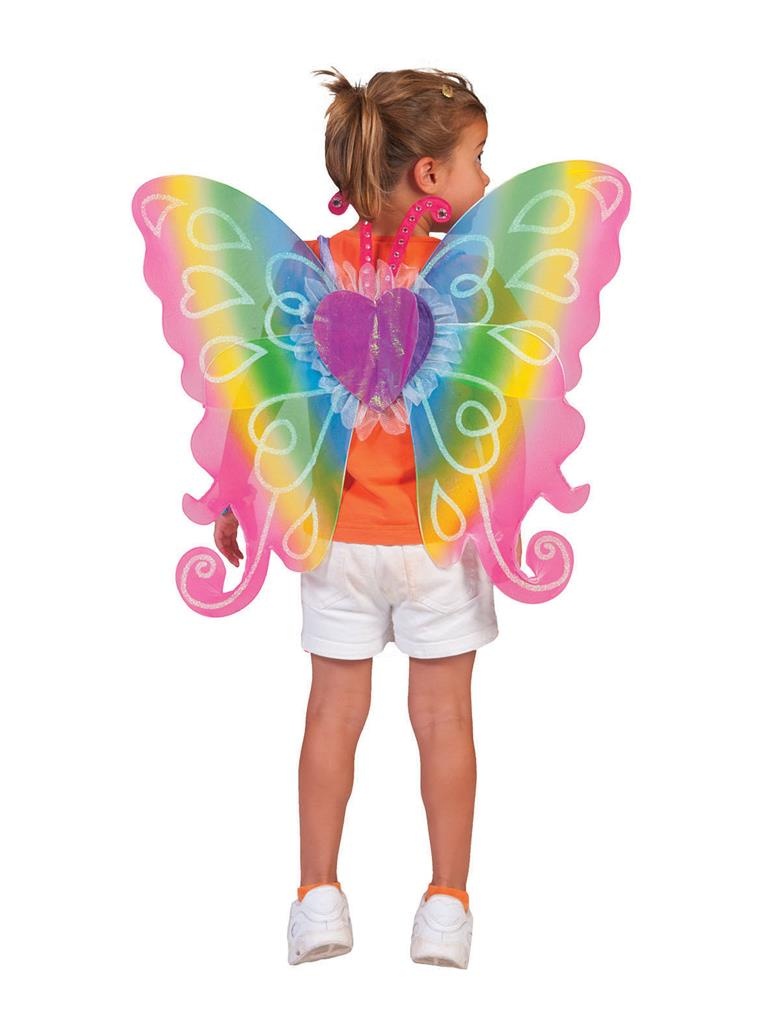 Vlinder Vleugels Regenboog Kind (60x54cm) afbeelding