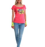 T-Shirt Neon Pink I Love The 90's Dames