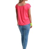 T-Shirt Neon Pink I Love The 90's Dames