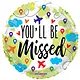 Folieballon 'you'll be missed' (45cm)