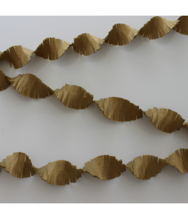 Gouden Crepe Papier Slinger 6 meter