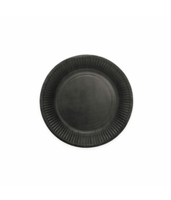 Feestbordjes Zwart 18 cm (8st)