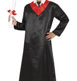 Geslaagd Gewaad Kind zwart/rood