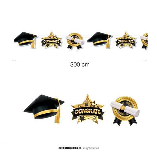 Geslaagd Symbolen Slinger (3m)