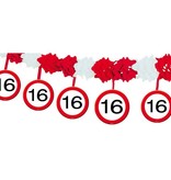 16 Jaar Verkeersbord Slinger met Onderhanger