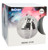 Disco spiegelbal Metallic Zilver (15cm)