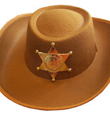 Hoed Cowboy kind bruin 52 cm