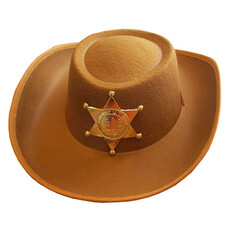 Hoed Cowboy kind bruin 52 cm