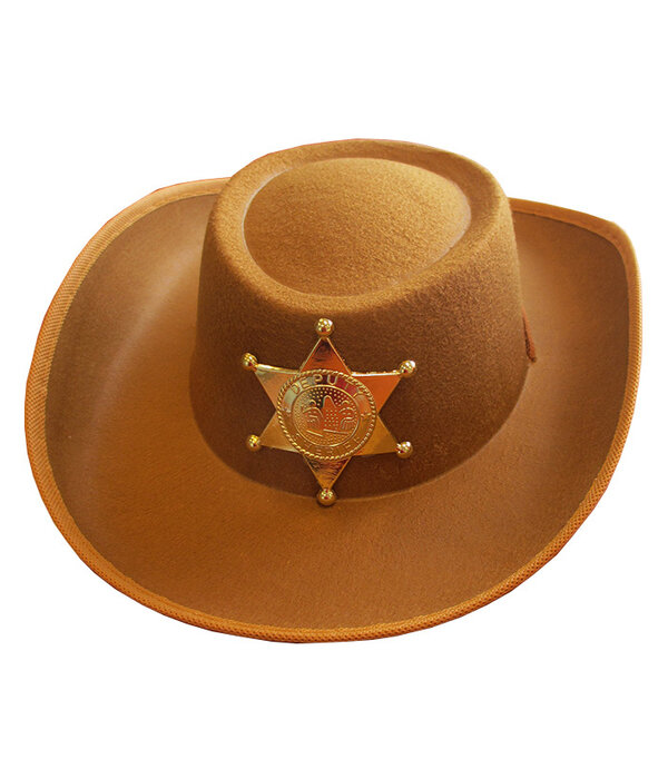 Hoed Cowboy kind bruin 52 cm