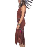 Indianen Jurk Franjes Festival Bruin Dames