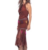 Indianen Jurk Franjes Festival Bruin Dames