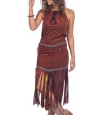 Indianen Jurk Franjes Festival Bruin Dames