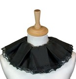 Piet kraag trevira zwart met kant