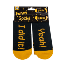 Funny Sokken Geslaagd Yeah I Did It Zwart/Goud