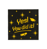 Classy Servetten Yes You Did It Zwart/Goud (16st)