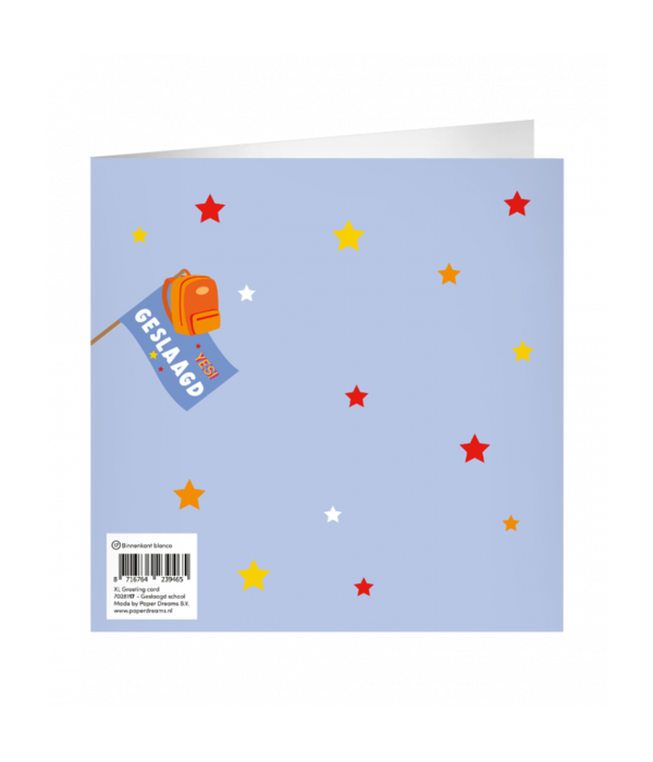 XL Wenskaart Hoppatee Geslaagd Lila