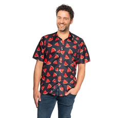 Tropische Blouse Meloenen Zwart