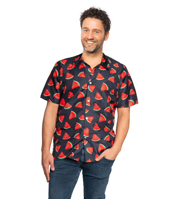 Tropische Blouse Meloenen Zwart