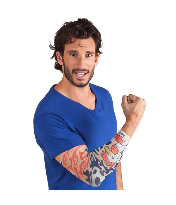Tatoeage mouw 'Allez les Bleus'
