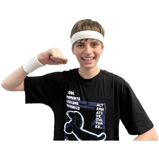 Set Zweetbandje/Polsbandje Wit