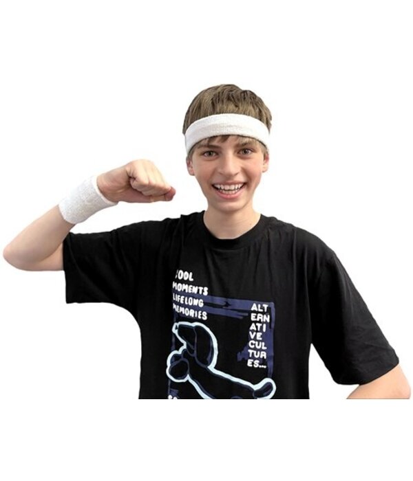 Set Zweetbandje/Polsbandje Wit