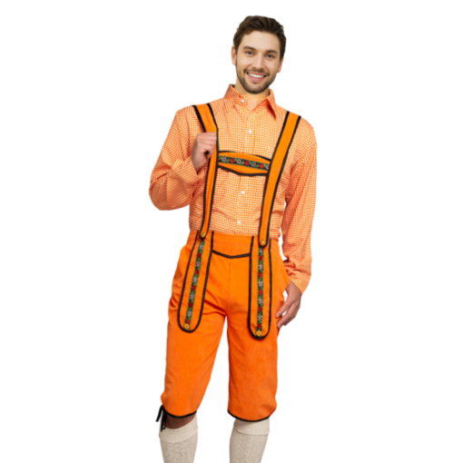 Lederhose Johann Oranje Lang