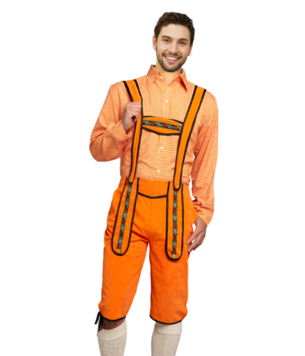 Lederhose Johann Oranje Lang